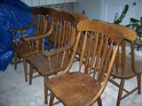 Set of arrow back dining chairs