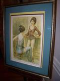 Signed and numbered lithograph by listed artist LaLande - one recently sold on ebay (unframed) for $345.00.