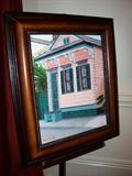 Original oil on canvas of a New Orleans shotgun by Texas artist Aubrey Hayden. Hayden is best known for his paintings of Civil War subjects, but he has recently moved to New Orleans.