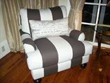 Great "Paris apartment" chair matches the sofa.