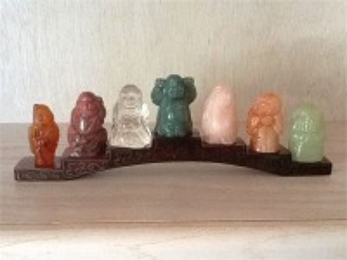 Seven Gods of Fortune Stone Figurines