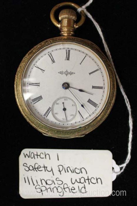  Springfield Illinois Safety Pinion Pocket Watch 