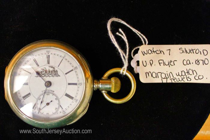 U.P. Flyer 17 Jewels Silveroid Pocket Watch by “Marain Watch Company” circa 1870 
