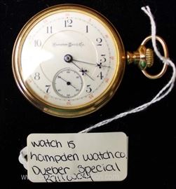  Dueber Special Railway Pocket Watch by “Hampden Watch Company” 