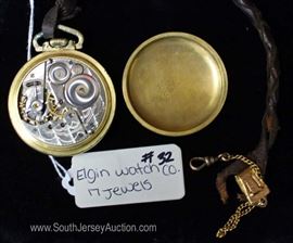  17 Jewels Pocket Watch by “Elgin Watch Company” 