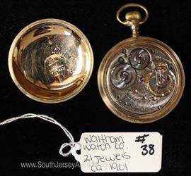 21 Jewels Pocket Watch by “Waltham Watch Company” circa 1901 