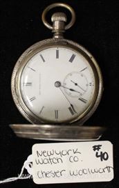  Chester Woolworth Pocket Watch by “New York Watch Company” 
