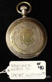  Chester Woolworth Pocket Watch by “New York Watch Company” 