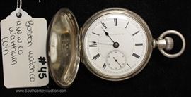  Waltham Coin Pocket Watch by “Boston Watch Company A.W.W. Company” 