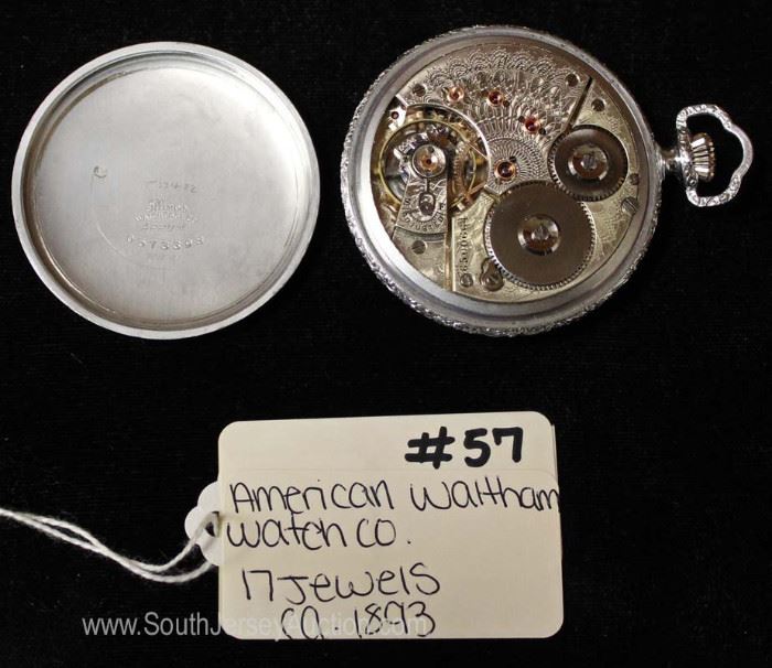 17 Jewels Pocket Watch by “American Waltham Watch Company” circa 1893 