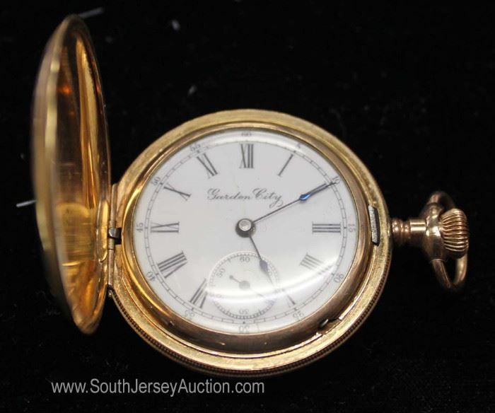  10 Karat Gold 7 Jewel Garden City Pocket Watch circa 1897 