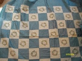 Antique embroidered quilt