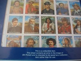 Bill Pickett misprinted stamp.  Brought about a recall.