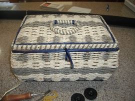 Vintage sewing basket