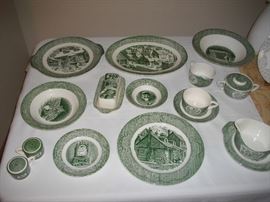 "Old Curiosity Shop" dishes - service for 12