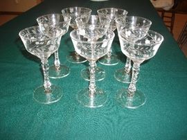 Antique wine goblets (8)