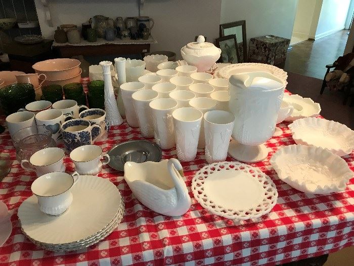 Group of Milk glass