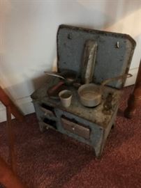 Vintage toy tin stove 