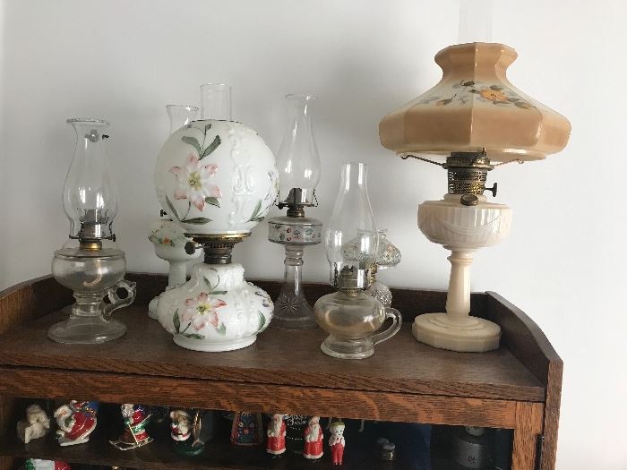 Group of Antique lamps 