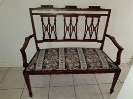 Antique Biedermeier Settee, exquisite form, meticulous inlay