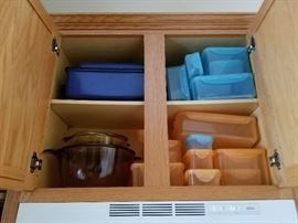 Storage sets, glass cookware