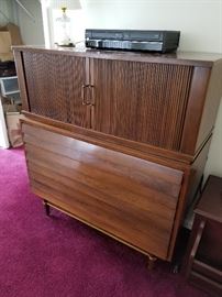 American of Martinsville MCM TAMBOR Walnut Highboy....beauty! 