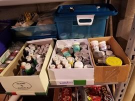 Literally hundreds of Paints, of all kinds!! brushes, palettes, etc