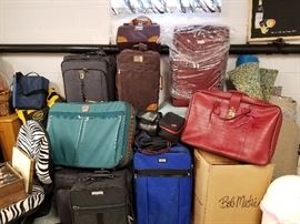 Brand new in box Bob Mackie 5pc luggage set as well as vintage Amelia Earhart, London Fog, American Flyer, etc