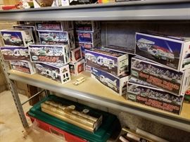 Large collection of Vintage Hess Trucks