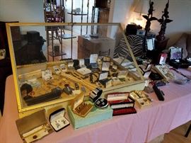 small amount Gold & Silver, mens vintage watches, costume, misc 