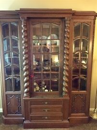 Vintage Barley Twist china display cabinet from Germany