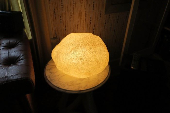 Singleton moon rock lamp