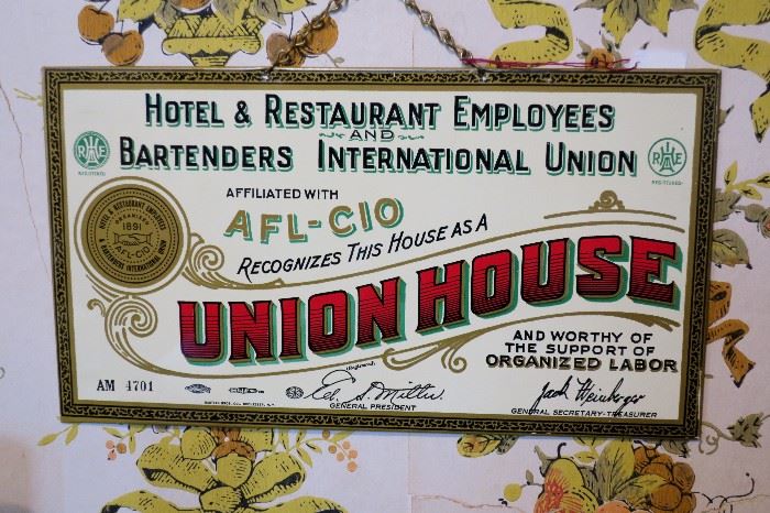Original union house sign