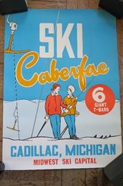 Early vintage Caberfae ski poster