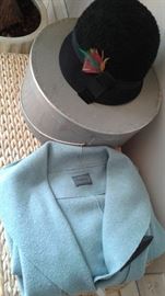 Handmade hat, designer label and boiled wool jacket 