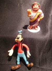 15.	Vintage PVC Plastic Goofy and Roman Emperor Toy Figures