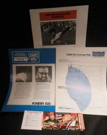 20.	Radio Station Five Piece Ephemera Lot (Ticket, Biography, Schedule, and Two Maps)