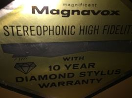 Label inside Magnavox Stereo