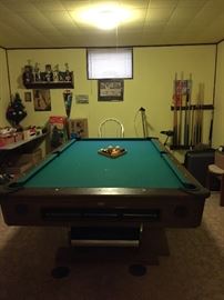 FW (Frederick-Willys) Pool Table, Balls, Cues