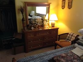 Dresser and Mirror, Oil Lamps and other accessories