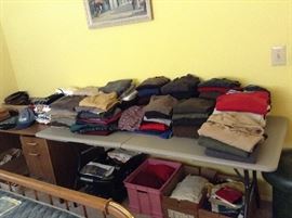 More Mens Clothing (Jeans, Some Athletic Wear, Cords, Khaki, Sweaters, Hoodies).