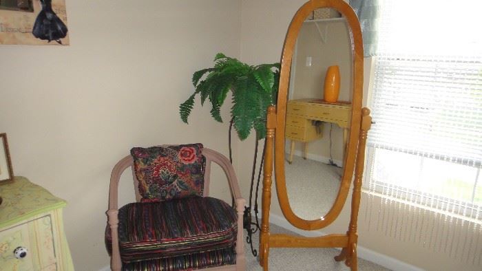 Club Chair, matching set, Floor mirror