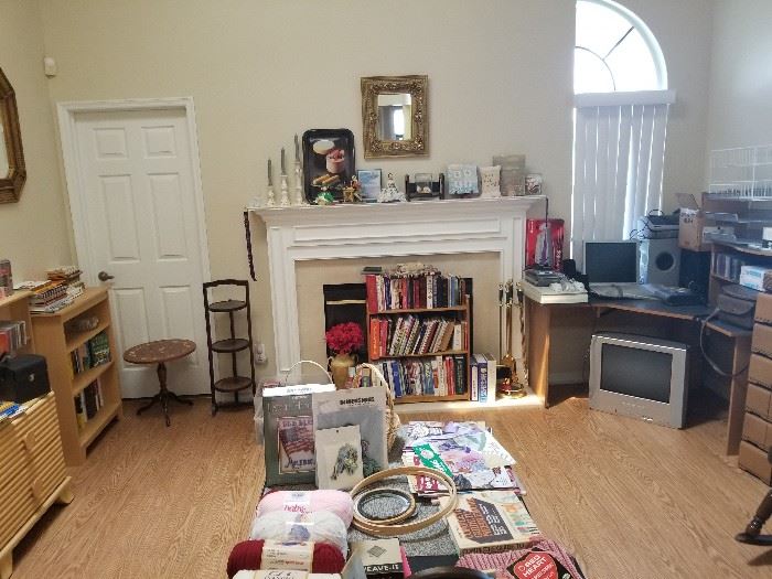 Lots of Books and Craft Items. Picture frames and DvDs.