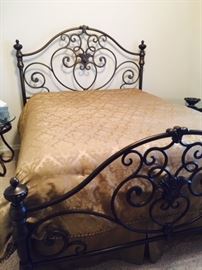 Queen Iron Bed and Mattress Set