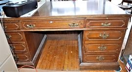 Vintage Walnut Executive Desk