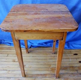 Antique Tapered Leg Square Pine Table