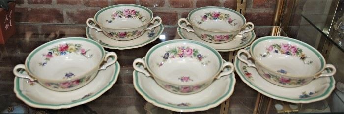 5 Rosenthal US Zone Chippendale Handle Soup Bowls