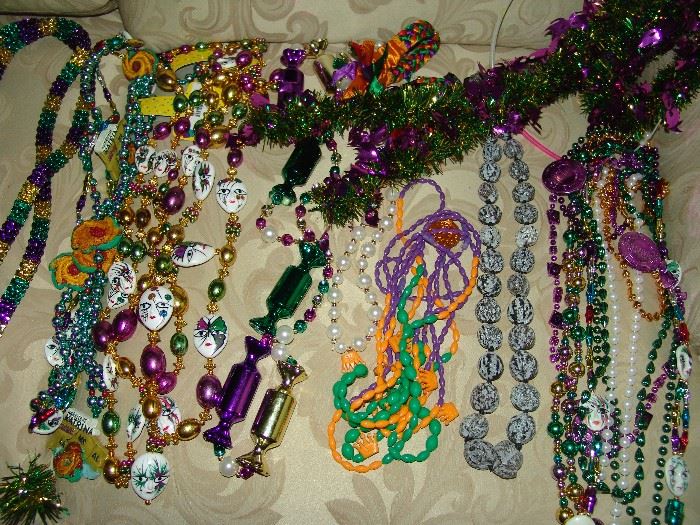 Mardi gras necklaces