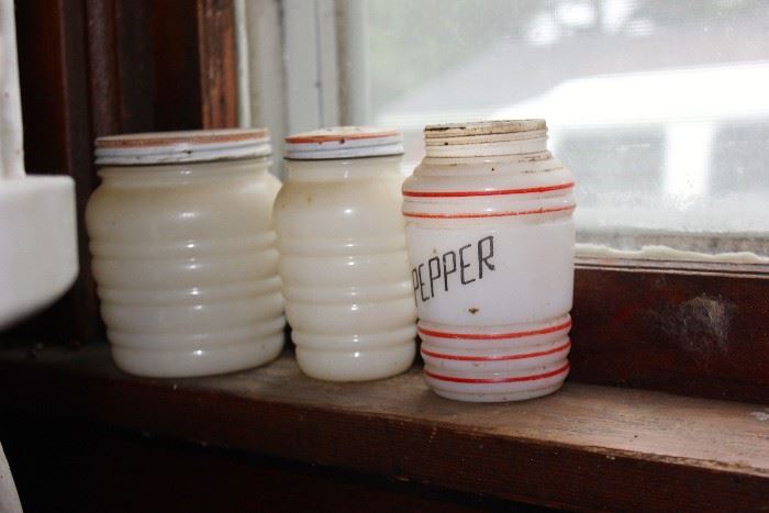 Antique jars and shakers