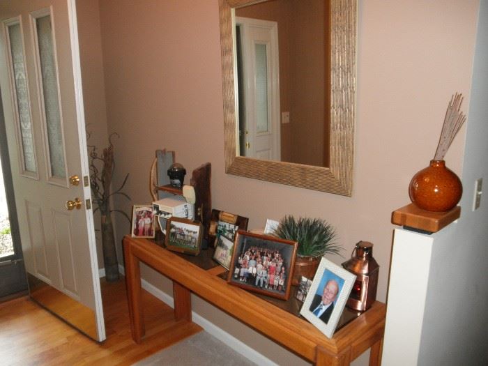 ENTRANCE WAY TABLE AND MIRROR
